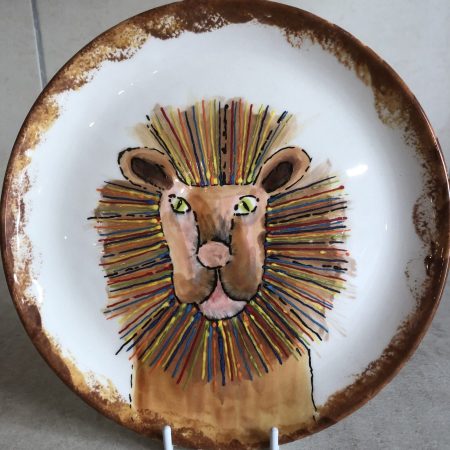 assiette lion cerambois
